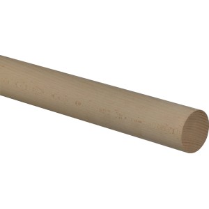 Glatter Rundstab aus Buche, 50 mm Durchmesser, 1000 mm Länge, ideal für Bastelarbeiten.