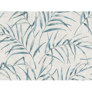 A.S. Création Vliestapete Greenery mit Farnmuster in Grau-Blau.