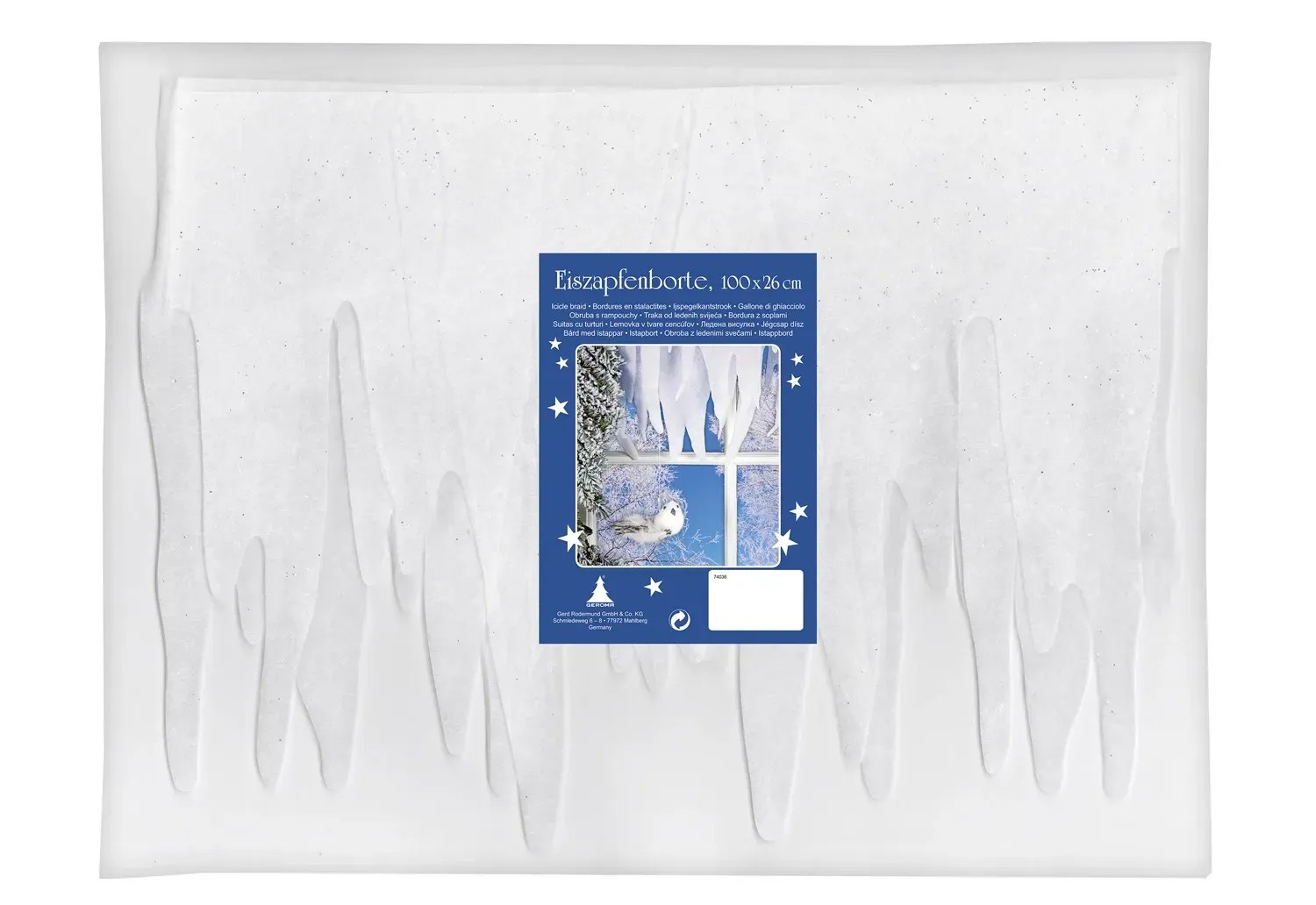 Weihnachten Eiszapfen Girlande - 4x 1,2m Schnee-Deko Für Baum & Fenster