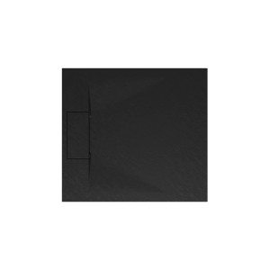 Rechteckige, extraflache Schulte Duschwanne ExpressPlus, 90x80 cm, Anthrazit in Steinoptik.