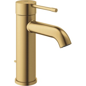 Grohe Essence Waschtischarmatur in gebürstetem Gold. Einhebelmischer S-Size für Waschbecken.