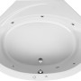 Ottofond Canary Komfort Whirlpool, 150 cm, weiße Eckbadewanne mit Massagedüsen.
