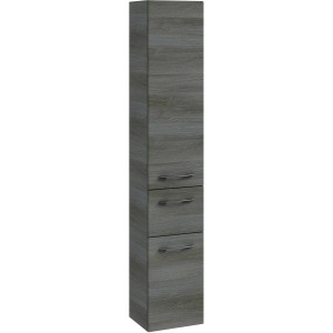 Pelipal Bad-Hochschrank Quantum 01, Graphit, 30 cm breit, mit drei Schubladen.