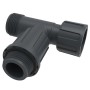 T-Ventilverbinder mit 2x 25 mm Außengewinde und 1x 25 mm Innengewinde für Wasserleitungen.