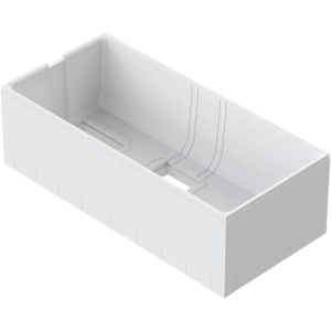 Ottofond Wannenträger Space aus Hartschaum, weiße Badewannenverkleidung.