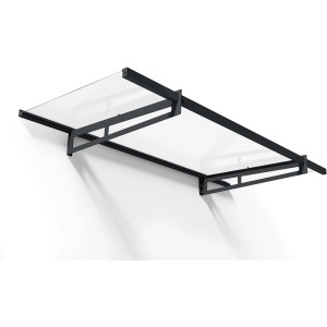 Palram - Canopia Bremen 2 x 0.9 Vordach Anthrazit klar