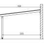 Technische Zeichnung der Skan Holz Terrassenüberdachung Bormio 434x400 cm aus Leimholz.