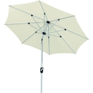 Schneider Marktschirm Venedig, Ø 270 cm, natur, mit Kurbelmechanik. Sonnenschirm für Garten und Balkon.