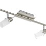 Just Light LED-Spot, 6-flammig, Stahl, mit satiniertem Glas. Spots individuell ausrichtbar.