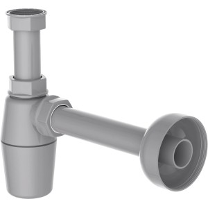 Kirchhoff Tassensiphon Waschbecken Eco Save aus recyceltem Kunststoff Grau