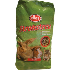 elles Strohstreu 20L Sack, Kleintierstreu für Nager und Katzen.