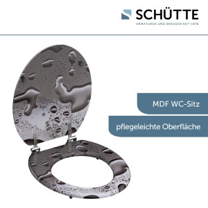 Schütte MDF WC-Sitz Grey Steel mit glatter, wasserabweisender Oberfläche.