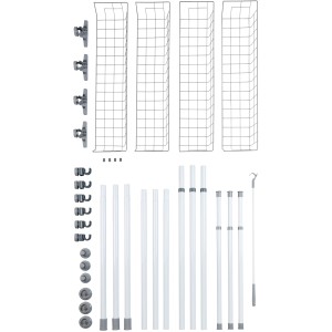 Wenko Teleskop-System Herkules Duo, Einzelteile für variable, textile Aufbewahrung.