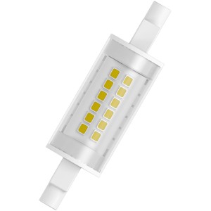 Osram R7S LED-Leuchtmittel in Röhrenform, 7W, warmweißes Licht. Kompakte Bauweise.