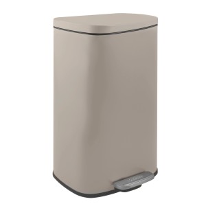 Spirella Kosmetikeimer Akira, 50 l, Taupe, Stahl, mit Pedal und Inneneimer.