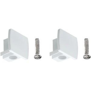 Paulmann URail Endkappen 2er-Pack, weiß, für Schienensysteme.