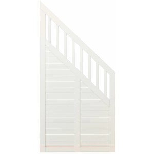 Plus Holz Sichtschutzzaun Nostalgi Nadelholz Weiß 90 cm x 180 /95 cm