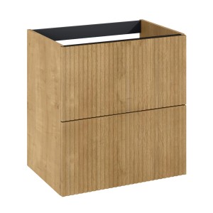 Roca Waschtischunterschrank Reef Basic, 60 cm, Hamilton Eiche, mit 2 Schubladen.