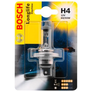 Bosch GLL Longlife H4 Lampe für Autoelektrik, verpackt.