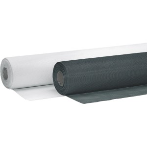 Windhager Fliegengitter-Gewebe Fiberglas, weiß und anthrazit, auf Rollen.