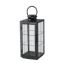 Schwarze Boltze Laterne Esbjerg, 40 cm, aus Eisen und Glas für Innen- und Außenbereich.