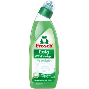 Frosch WC-Reiniger Essig, 750ml Flasche, für kraftvolle Reinigung und Kalklösung im WC.