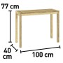 Rechteckiger Gartentisch Murrigal, 100x40 cm, aus Holz. Ideal als Esstisch oder Ablagetisch für den Garten.