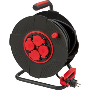 Kabeltrommel 40 m Schwarz-Rot