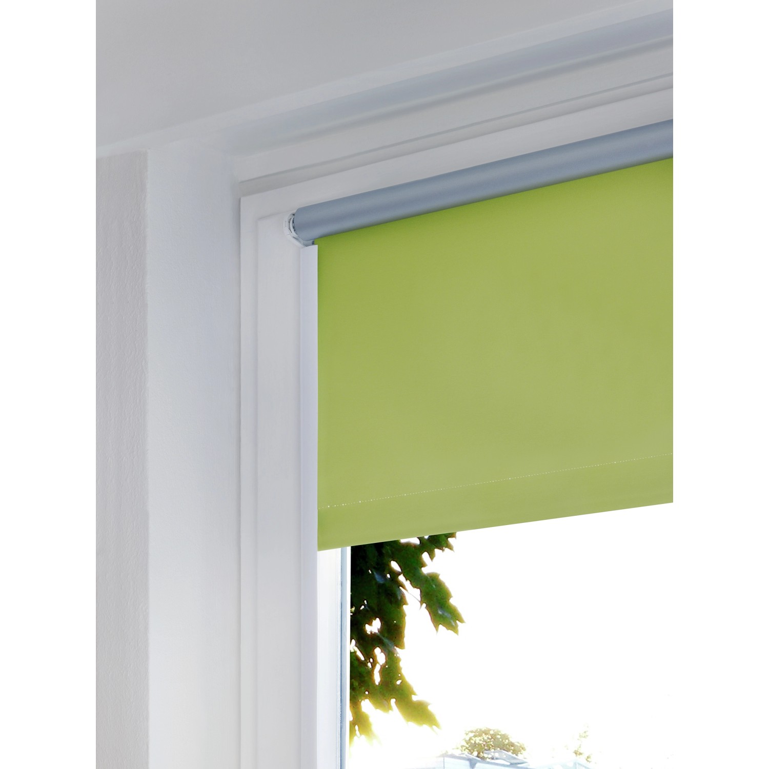 Gardinia Seitenprofil in Weiß für Rollo, 210 cm, zur seitlichen Abdunkelung am Fenster.