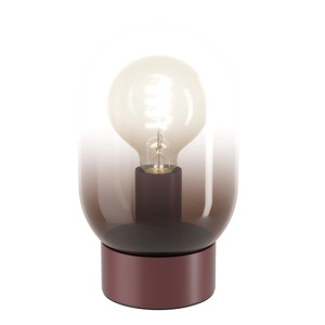 Eglo Tischleuchte Lequile Rot-Braun Glas 15 cm