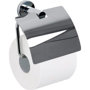 Spirella Toilettenpapierhalter Atlantic Chrom mit Deckel, zur Wandmontage.