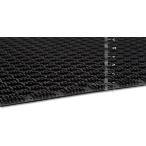 Schwarze Astra Gummimatte Pin Mat (40x60 cm) mit Noppenstruktur und Messskala.