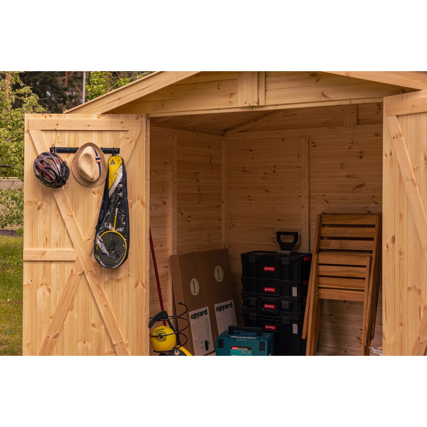 Holz-Gartenhaus Geräteschuppen Natur Satteldach Unbehandelt 80 cm x 190 cm kaufen bei OBI