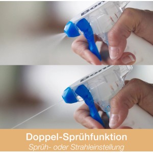 Bona Öl-Refresher: Sprühflasche mit Doppel-Sprühfunktion für Holz-Öle im Einsatz.