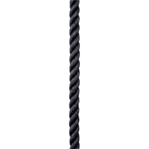 Schwarzes, gedrehtes Seilflechter Birolen-Tauwerk, Ø 18 mm.