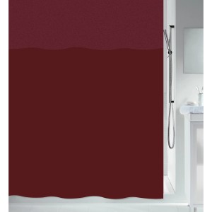 Spirella Duschvorhang Urbanko, 180x200 cm, rot, aus Polyester, im Badezimmer.
