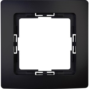 Kopp Abdeckrahmen 1-fach Paris, mattschwarz, für Schalter und Steckdosen