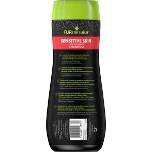 Furminator Sensitive Skin Shampoo für Hunde mit sensibler Haut, 473ml Flasche.