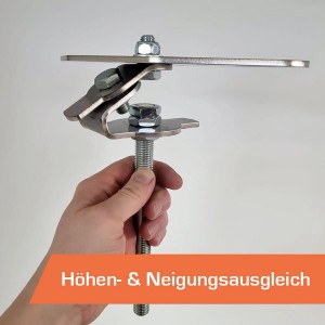 SunElements Erdschraubenfundament 2.2 mit 4 Erdschrauben für SunGarden Gewächshaus.