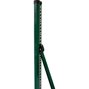 Grüne H+S End- & Spannsäule Oktavia, 100 cm, für Zaunbau & Sichtschutz.