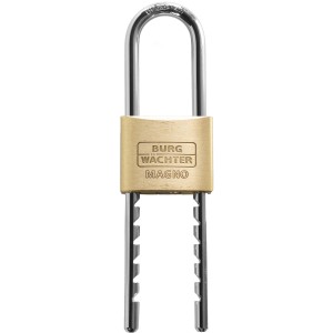 Burg-Wächter Messingschloss mit verstellbarem Bügel, ideal als Vorhängeschloss.