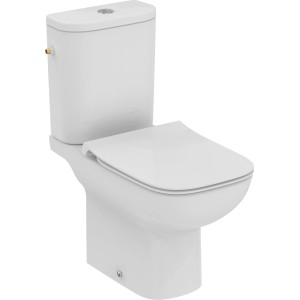 Weißes Ideal Standard WC-Paket I.Life A ohne Spülrand, inklusive WC-Sitz mit Absenkautomatik.