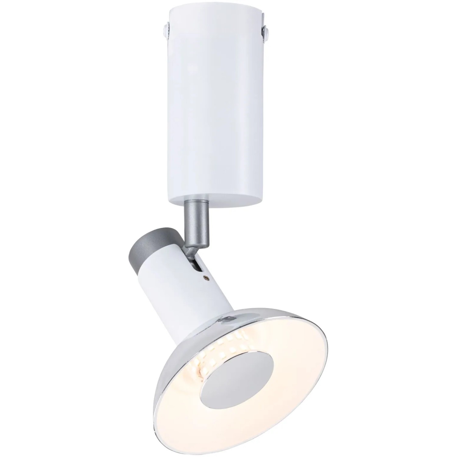Weiße Paulmann Runa Deckenleuchte mit schwenkbarem Spotkopf für GU10 Leuchtmittel.