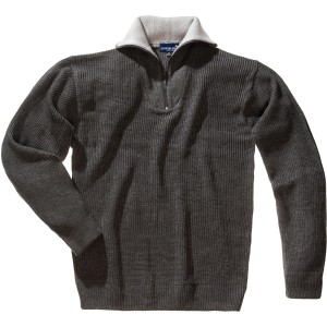 Scheibler Workwear Troyer Sylt 8362 in Dunkelgrau, Größe M. Arbeitskleidung mit hohem Kragen und Reißverschluss.