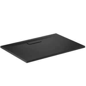 Rechteckige, flache, schwarze Ideal Standard Duschwanne, 100x70 cm.