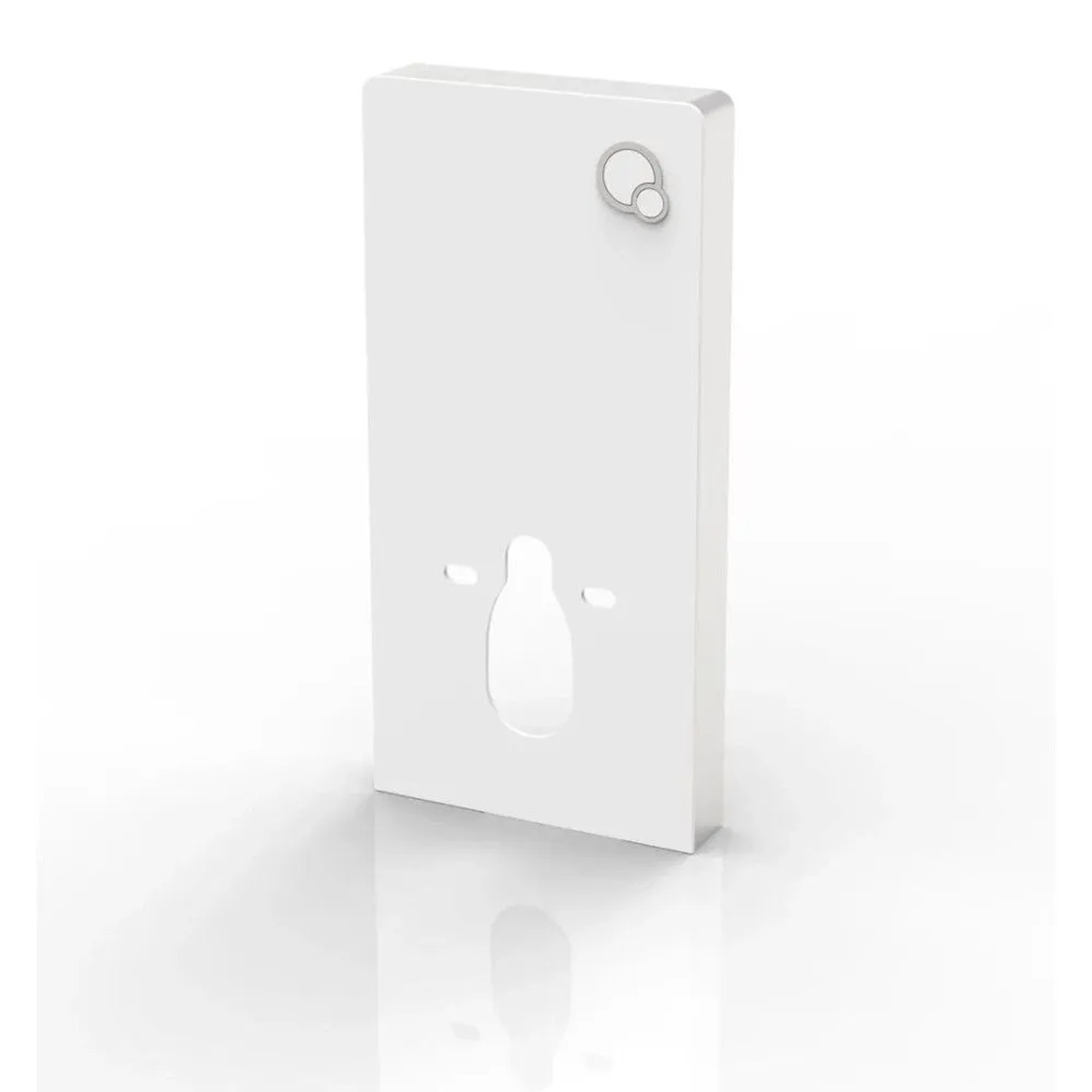 Glasdeals Sanitärmodul für Wand-WC inkl. Betätigungsplatte Weißglas 6220_3