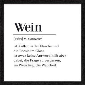 Pro Art Bild Framed Art Rotwein Definition 30 cm x 30 cm