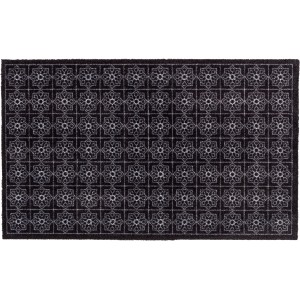 Astra Sauberlaufmatte Miabella 66 cm x 110 cm Fliesen Schwarz-Weiß
