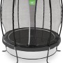 Schwarzes EXIT Lotus Classic Gartentrampolin, Ø 253 cm, mit Sicherheitsnetz für sicheren Springspaß.