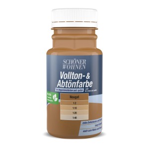 Schöner Wohnen Vollton- und Abtönfarbe Nougat, 125ml, matt. Zum Abtönen oder Malen.